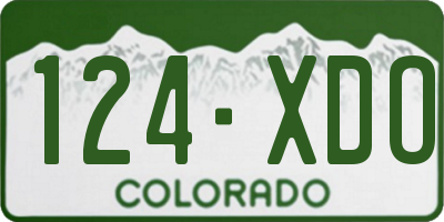 CO license plate 124XDO