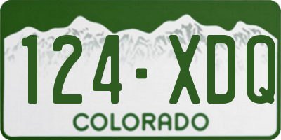 CO license plate 124XDQ