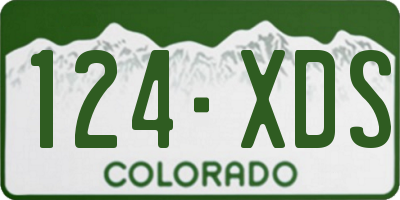 CO license plate 124XDS