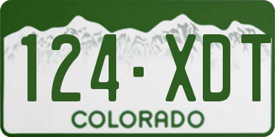 CO license plate 124XDT