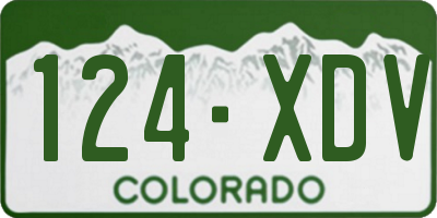 CO license plate 124XDV