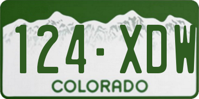 CO license plate 124XDW