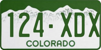 CO license plate 124XDX