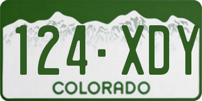 CO license plate 124XDY