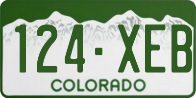 CO license plate 124XEB