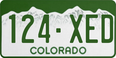 CO license plate 124XED