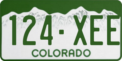 CO license plate 124XEE
