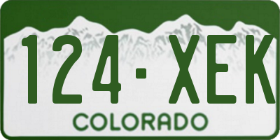 CO license plate 124XEK