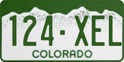 CO license plate 124XEL