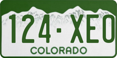 CO license plate 124XEO