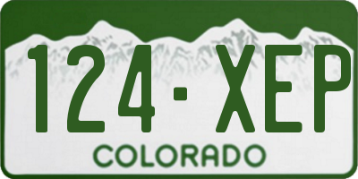 CO license plate 124XEP