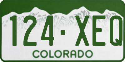 CO license plate 124XEQ