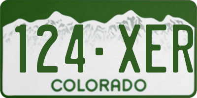 CO license plate 124XER