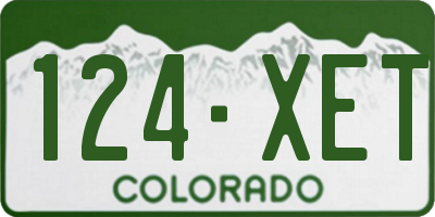 CO license plate 124XET