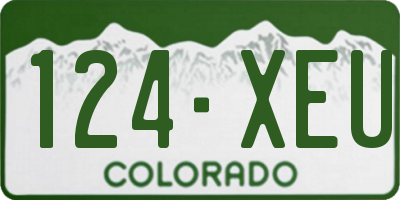 CO license plate 124XEU