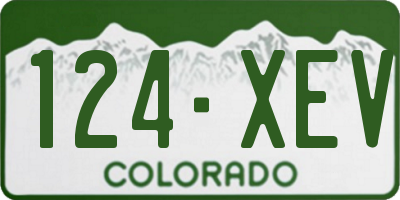 CO license plate 124XEV