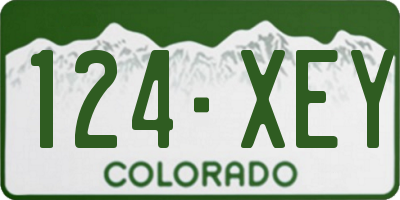 CO license plate 124XEY