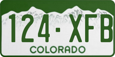 CO license plate 124XFB