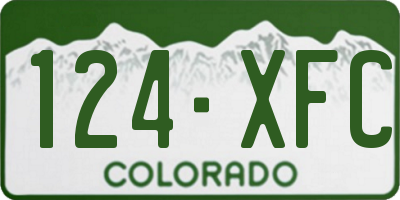 CO license plate 124XFC