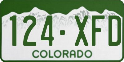CO license plate 124XFD