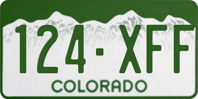 CO license plate 124XFF