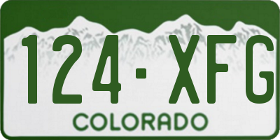 CO license plate 124XFG