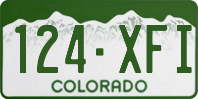 CO license plate 124XFI