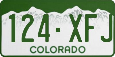 CO license plate 124XFJ