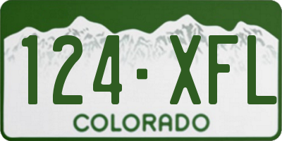 CO license plate 124XFL