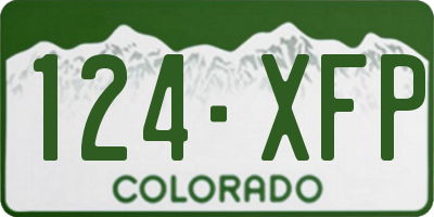CO license plate 124XFP