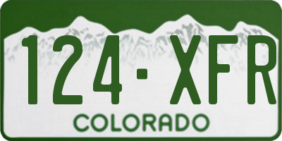 CO license plate 124XFR