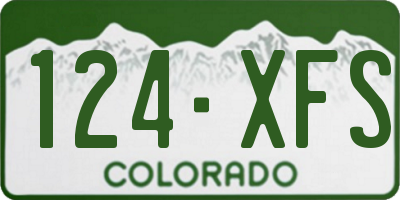 CO license plate 124XFS