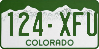 CO license plate 124XFU