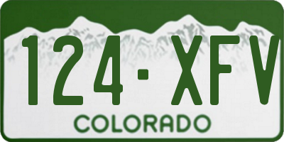 CO license plate 124XFV