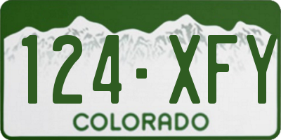 CO license plate 124XFY
