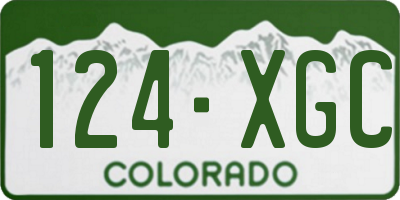 CO license plate 124XGC