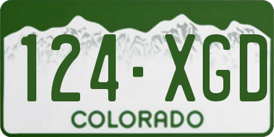CO license plate 124XGD