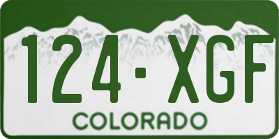 CO license plate 124XGF