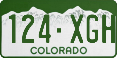 CO license plate 124XGH