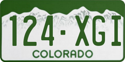 CO license plate 124XGI