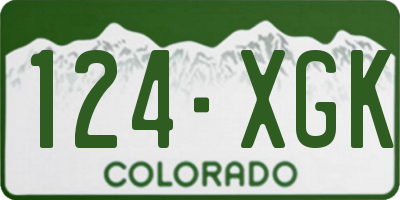 CO license plate 124XGK