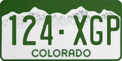 CO license plate 124XGP