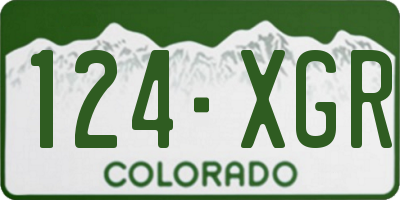 CO license plate 124XGR