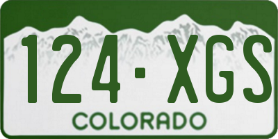 CO license plate 124XGS