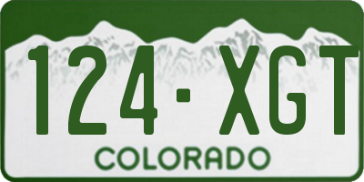 CO license plate 124XGT