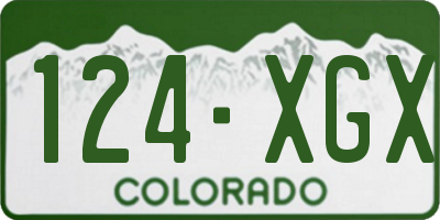 CO license plate 124XGX