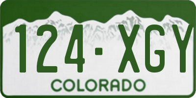 CO license plate 124XGY