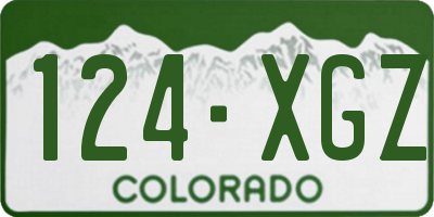 CO license plate 124XGZ