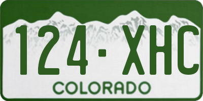 CO license plate 124XHC