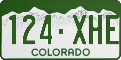 CO license plate 124XHE